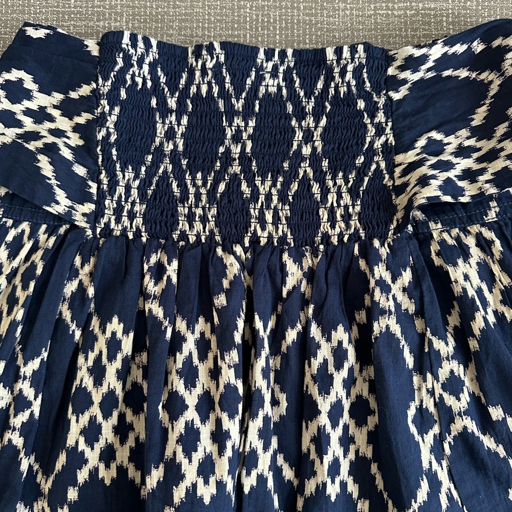 Anthropologie Rimbaud‎ Tie Waist Mini Skirt XS Blue/White - Picture 4 of 14